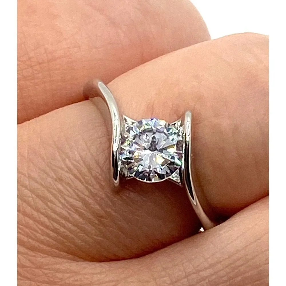Ring Fashion CZ Semi Mount Size 7.5
